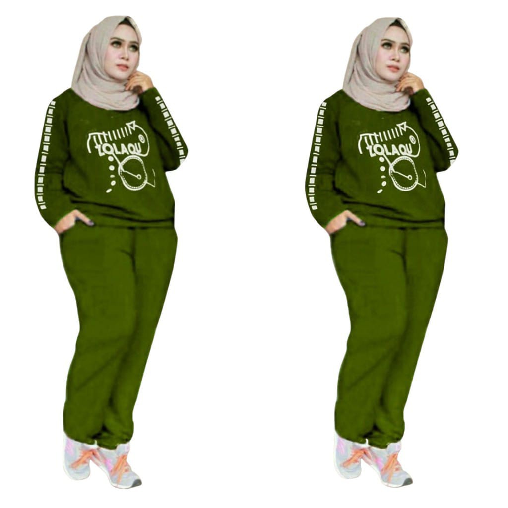SETELAN JUMBO  ZOLAQU/ SETELAN TRANING / SETELAN WANITA/ FASHION WANITA / SETELAN ZLQ