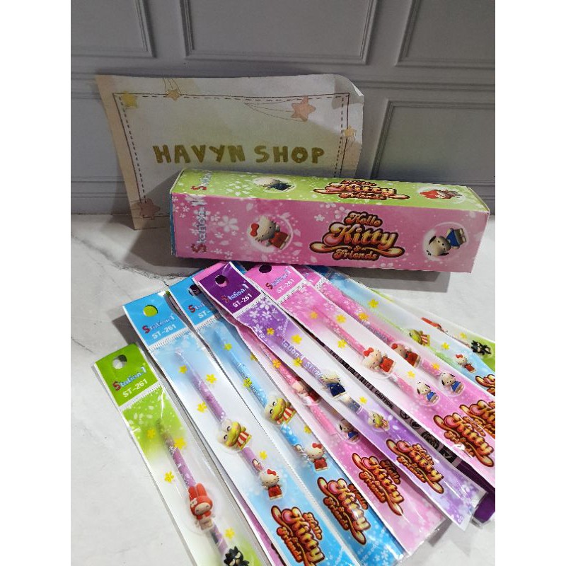 ISI GEL PEN/isi tinta pulpen gel/refill pen gel/isi gel pen-HelloKitty 20pc