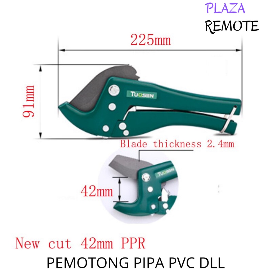 GUNTING PIPA PVC CUTTER PPR HDPE PEX PRALON TANG POTONG 33 MM / 42 MM TOUSEN TOOL
