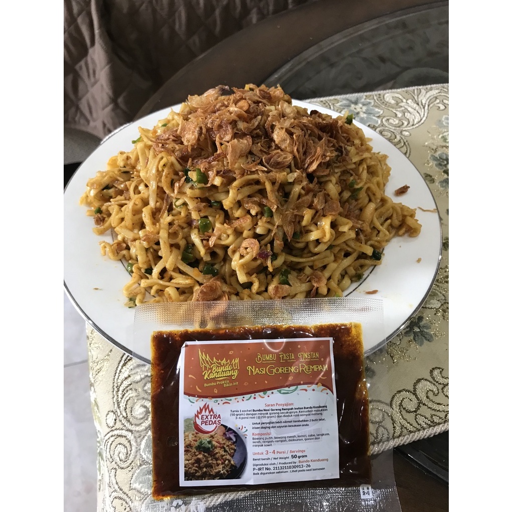 

Bumbu Nasi Goreng dan Mie Goreng Rempah Bundo Kanduang Asli Khas Minang (Pedas)