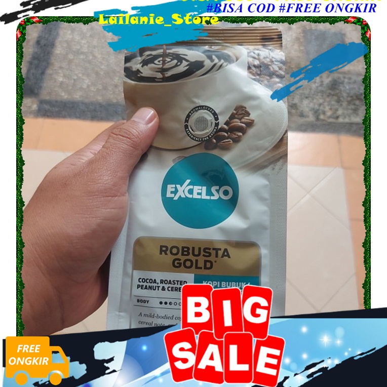 

Kopi Bubuk Excelso Robusta Gold Biji Kopi Pilihan Valve Aroma Harum Wangi Kemasan 200 Gram BPOM Murah