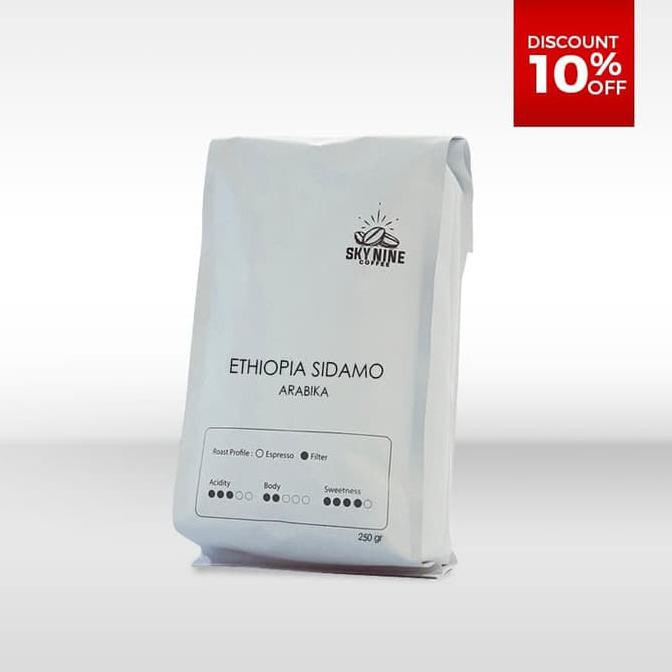 

KOPI ARABIKA - ETHIOPIA SIDAMO - ROASTED BEANS 250 GRAM
