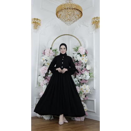 Gallery Exclusive Abaya Hitam Gamis Bordir Turkey Dubai Umbrella Busui