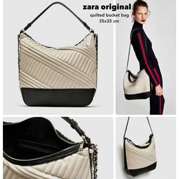 promo tas zara bucket bags original china only 1 warna uk 35 x 35 - putih terbaru