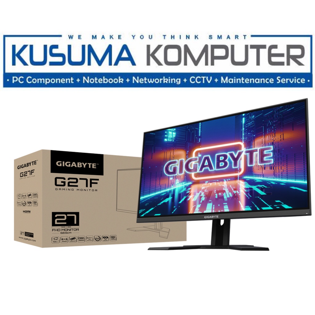 Gigabyte G27F Gaming Monitor 27&quot;, IPS, FHD, 144Hz, 1Ms, 95% DCI-P3 / 125% sRGB, Speaker