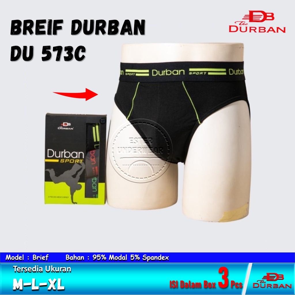 Celana Dalam Pria Dewasa Durban Sport DU 573C Isi 3Pcs/Pack