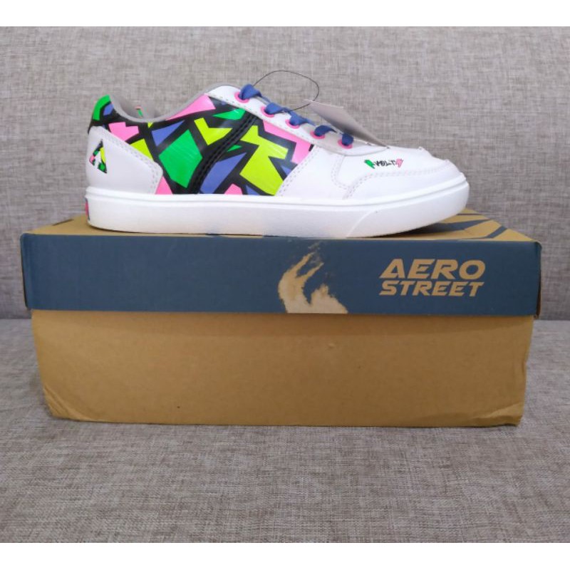 aerostreet sepatu volt putih neon size 39