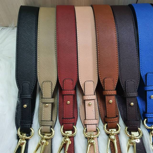 bag strap adjustable MK Short saffiano PU leather 73 83cm tali tas pendek strap tas sha