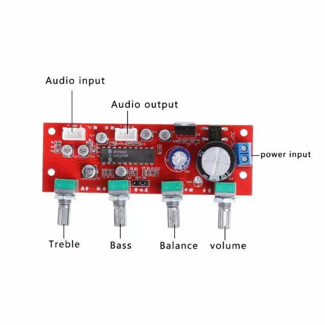 Kit tone control stereo lm1036 hifi