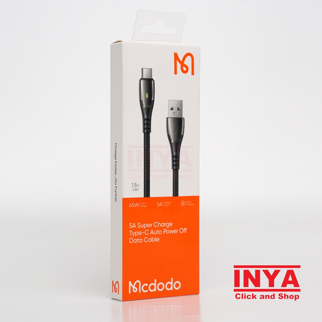 MCDODO CA-679 5A Super Charge Auto Power Off USB to Type C Data Cable 1.5m - Kabel Data