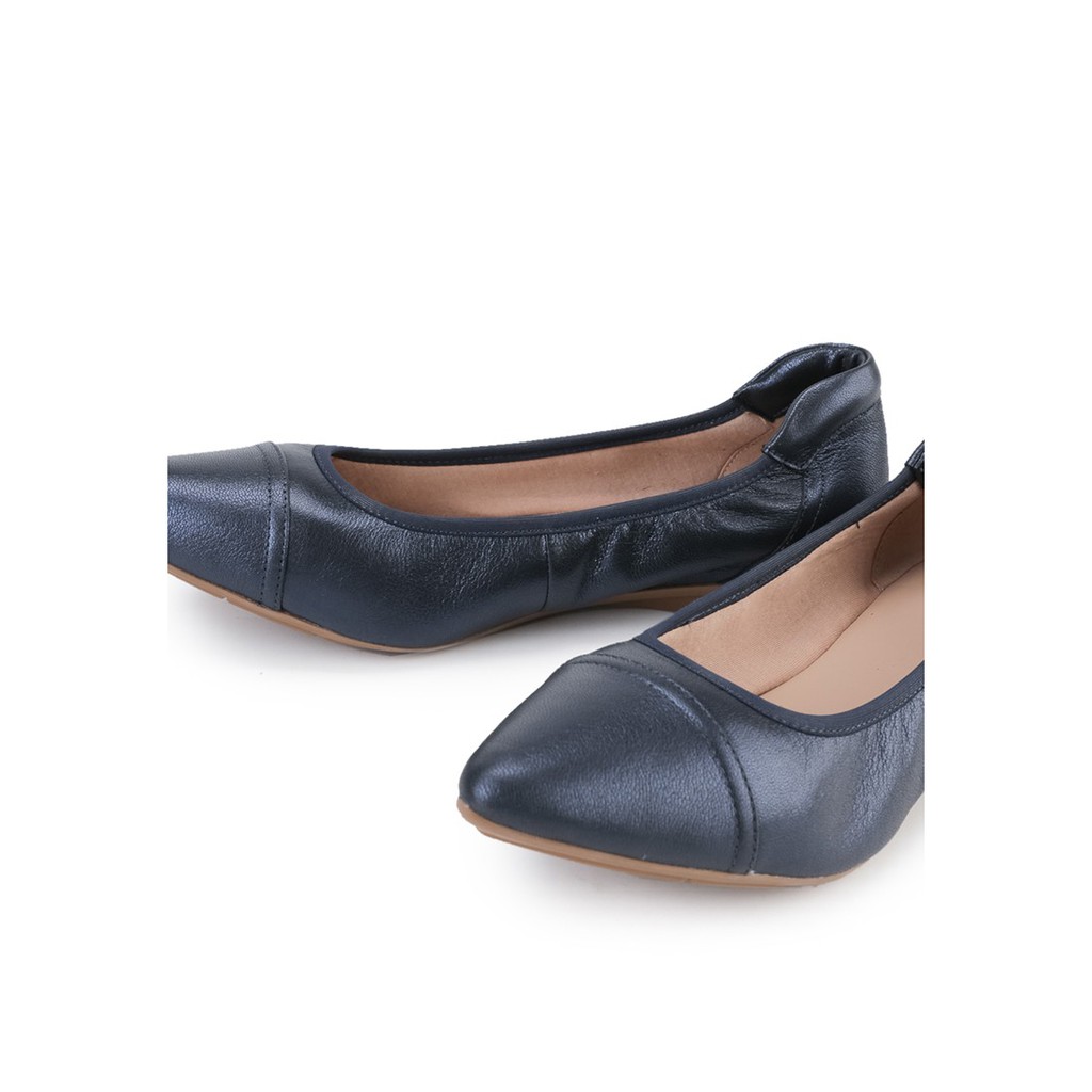 Sepatu Flat Shoes Obermain Wanita Terbaru Original A-halena Navy