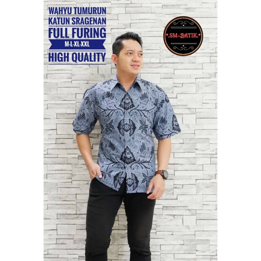 WAHYU TUMURUN / KEMEJA BATIK PRIA / LENGAN PENDEK  /13.3