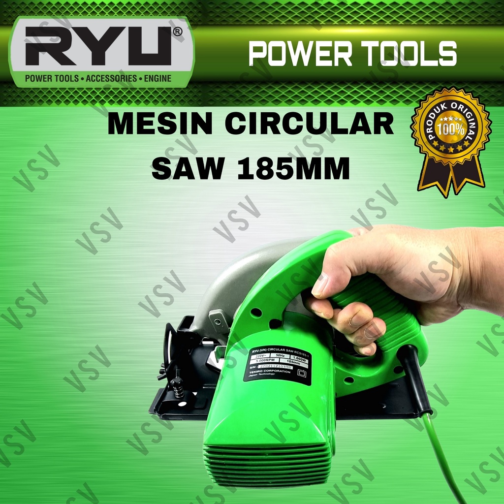 RYU RCS185-1 Circular Saw 185mm Mesin Gergaji Potong Kayu Circle Cutter