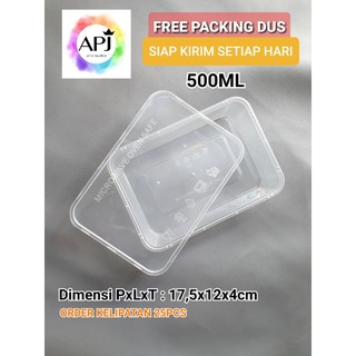 Kotak Makan Plastik 500ML Thinwall / Food Container