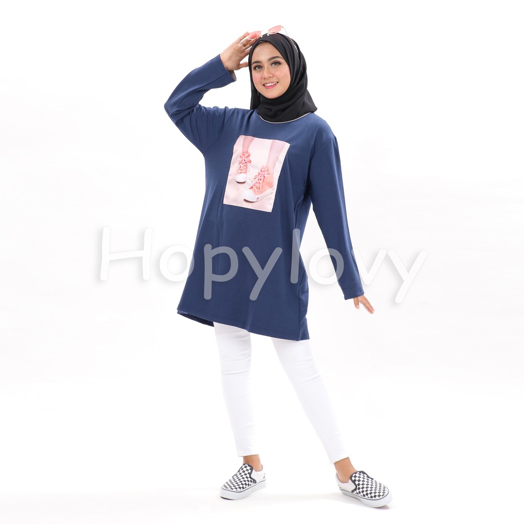 HOPYLOVY - SUPER SALE Tunik Wanita Jumbo Terbaru dengan Aplikasi Import Efanda