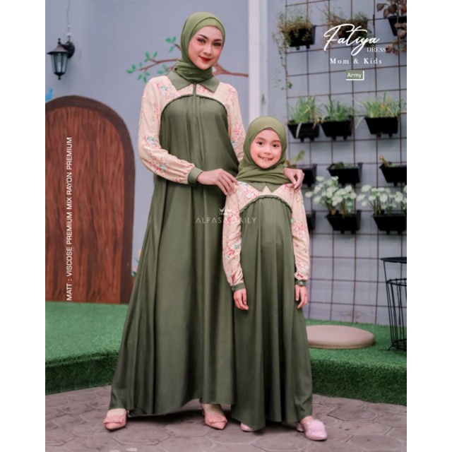 Alfasa Daily Fatiya Dress Mom Kids Viscose Premium mix Rayon Premium