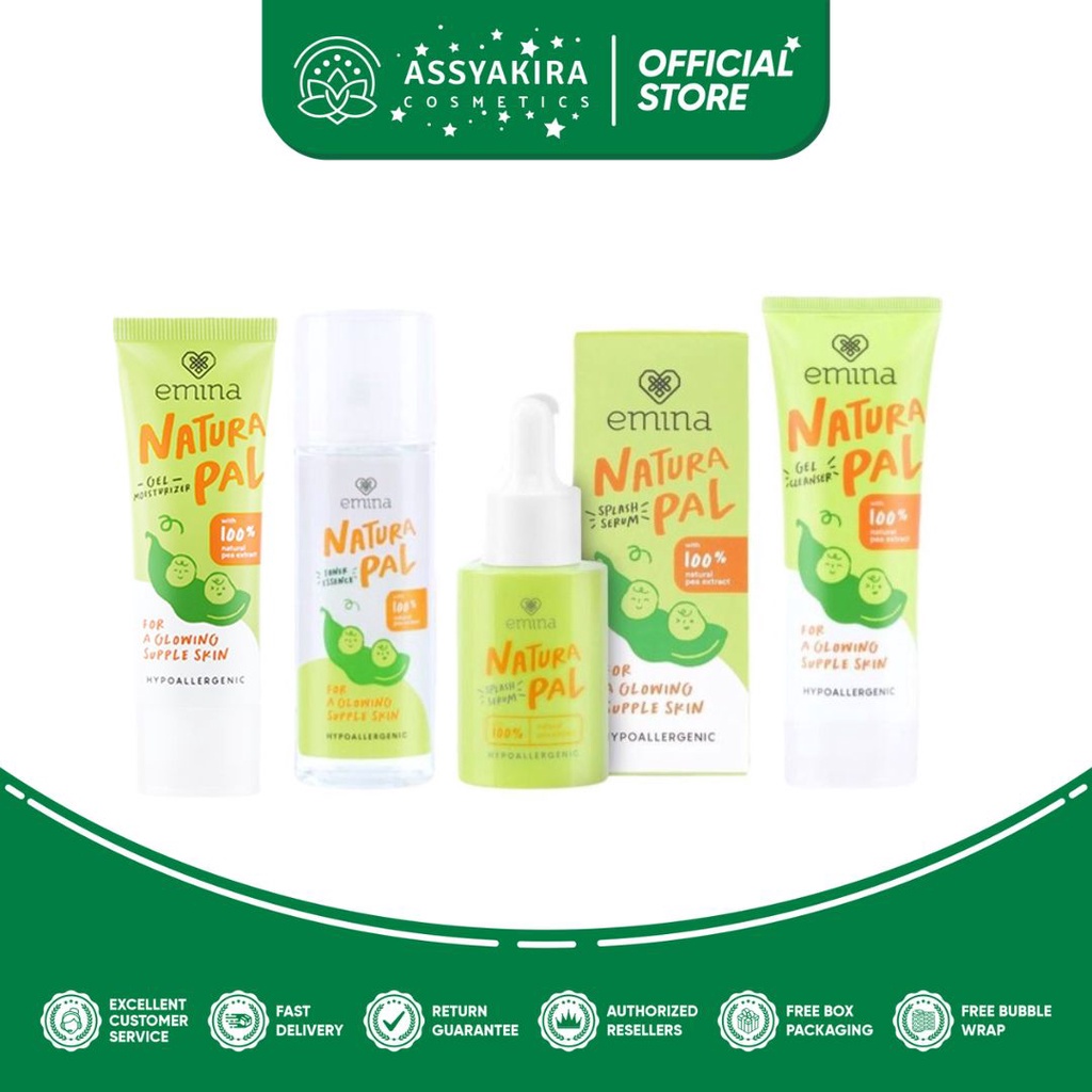 Emina Natura Pal Series (Gel Cleanser | Essence Toner | Splash Serum | Gel Moisturizer)