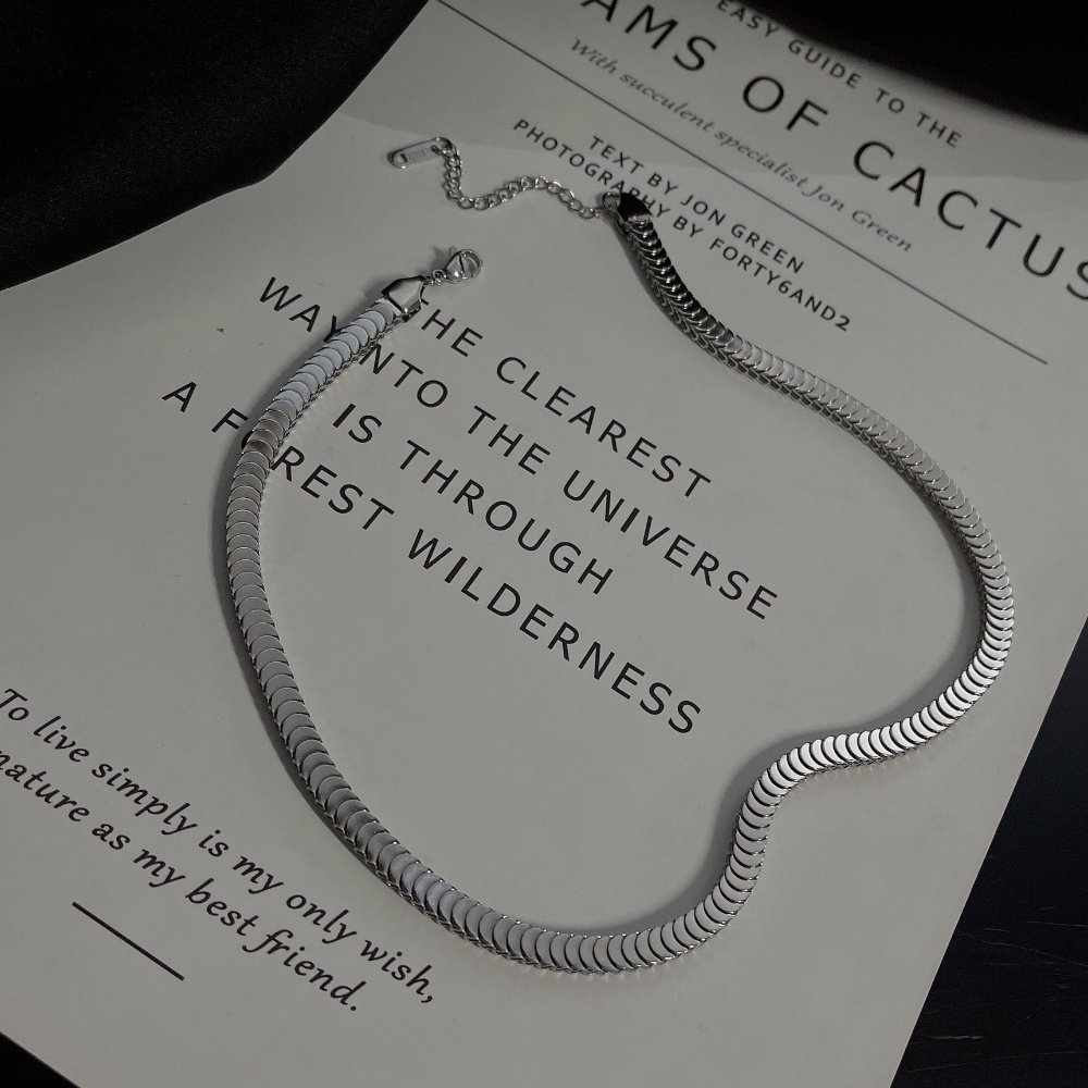 Kalung Rantai Tebal Bahan Titanium Steel