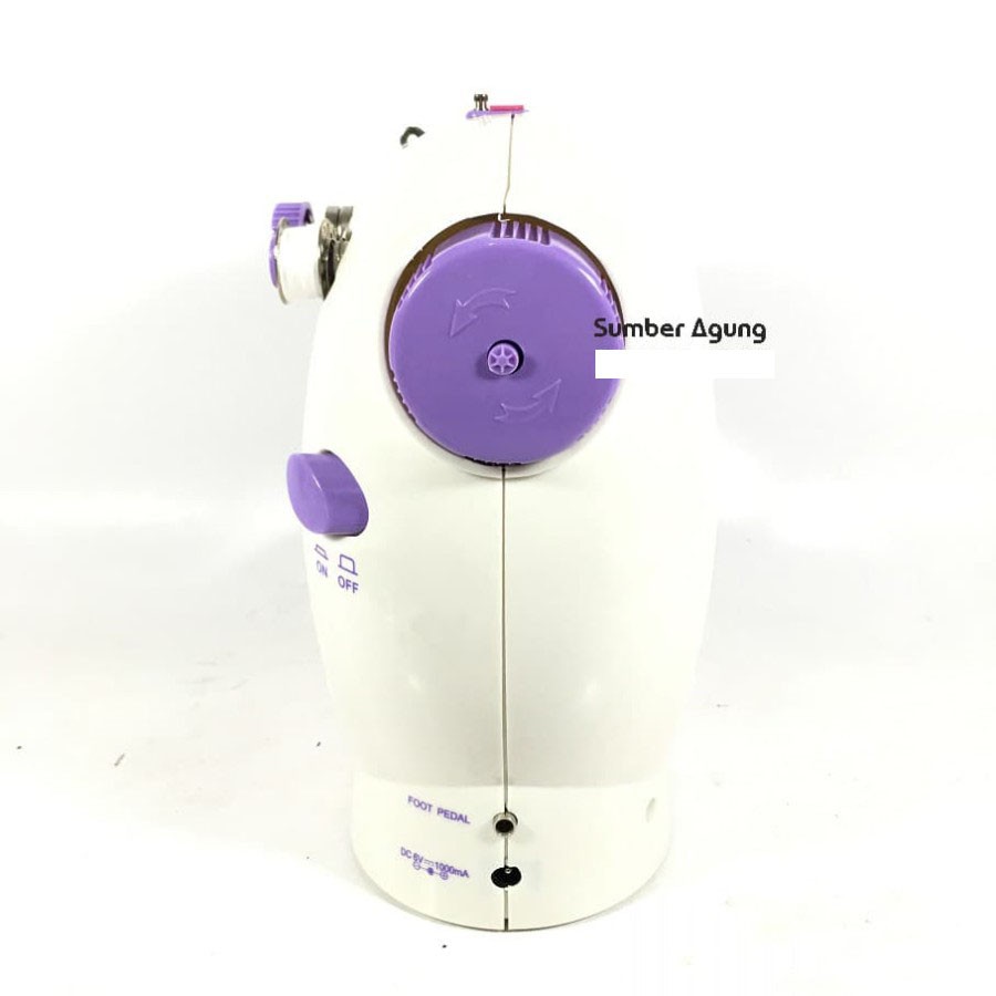 Mini Sweing Machine SM202 AC DC Listrik Portable Mesin Jahit Bagus