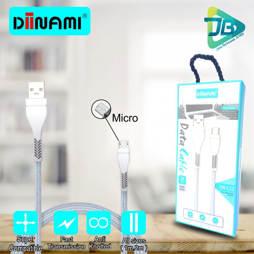 BM081 C22 DIINAMI KABEL DATA CHARGER ORIGINAL READY MICRO TIPE C USB 1 2 3 METER 3AMPER JB2477