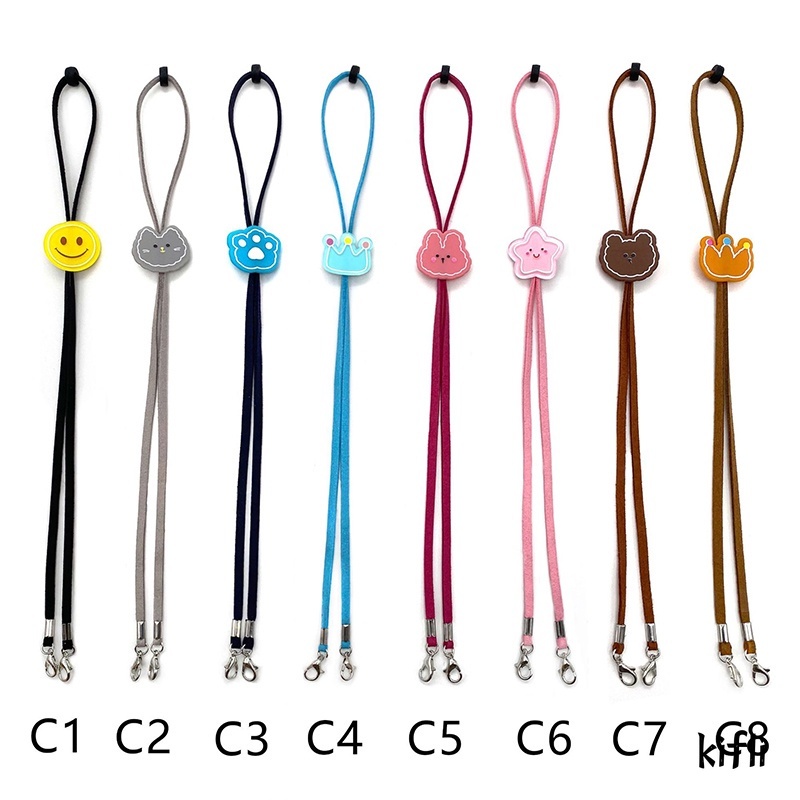 Kartun Topeng Gantung Tali,-Adjustable,Lucu Anak-anak Wajah Topeng Tali,Ekstensi Lanyard