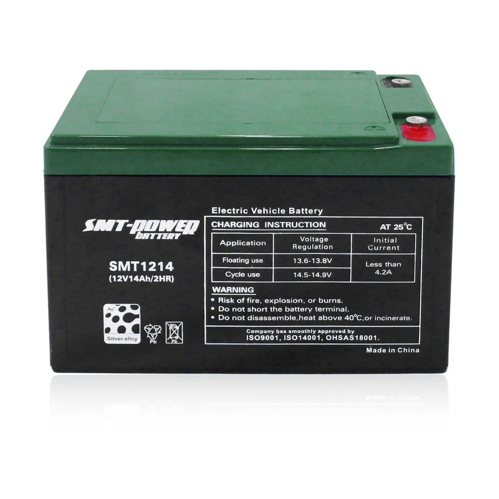Battery SMT- POWER Battery Sepeda Electric Vehicle Baterai Traction 12V 14Ah