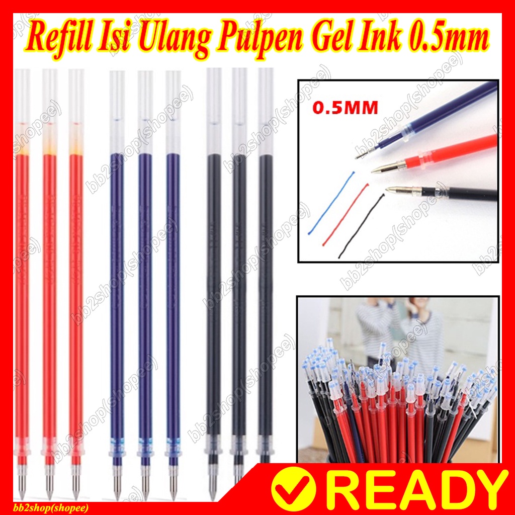 

Isi Ulang Tinta Pulpen 0.5mm Refill Pen Gel Ink Bullet Tip Cair Pena Alat Tulis Perlengkapan Sekolah Kantor Bolpen Standart PenGel Refil
