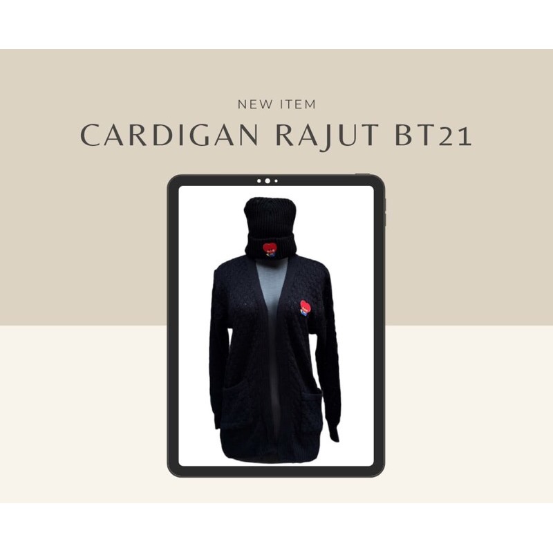 

Cardigan RAJUT BT21 Gift box kado ulang tahun