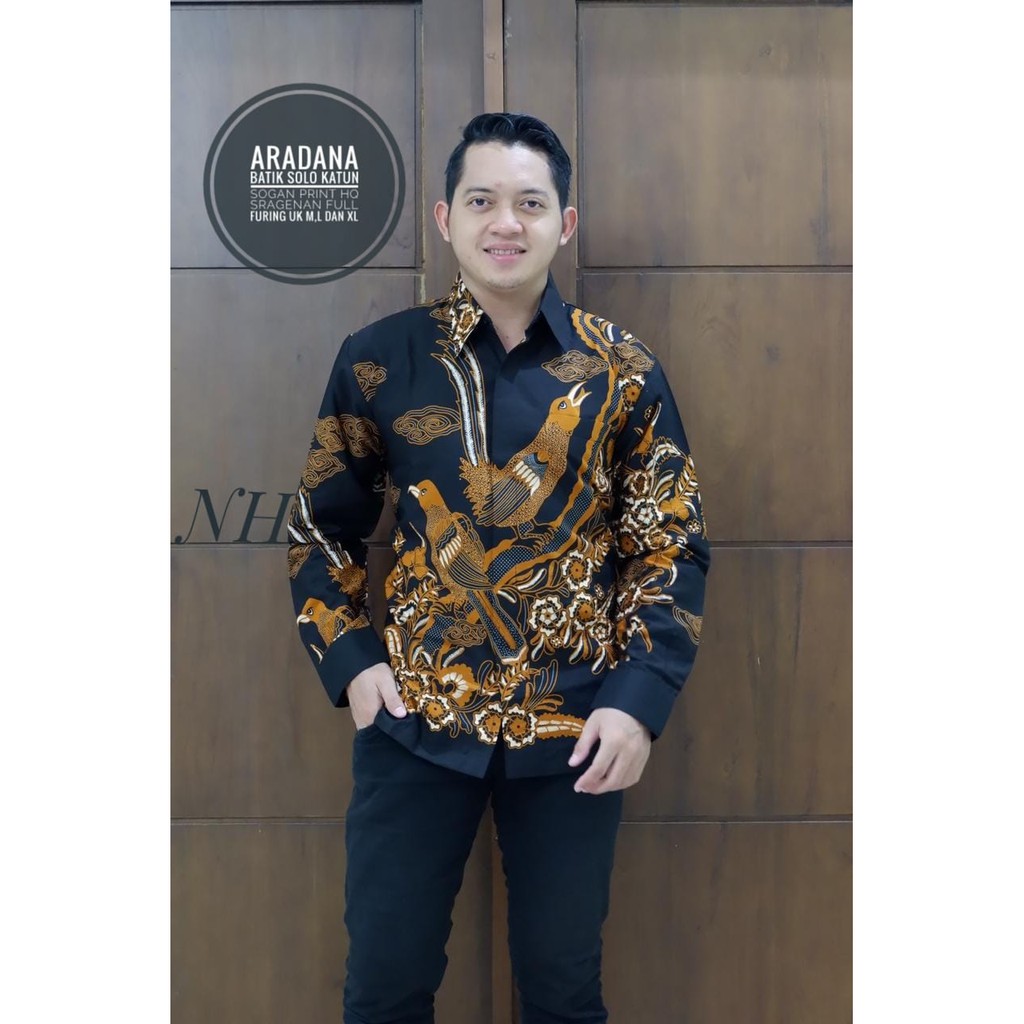 PEKSI UNI Kemeja Batik Pria Katun Sragenan Full Furing