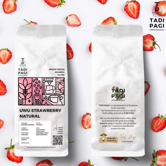 

Arabika Uwu Strawberry 200 gr Roast Bean Coffee - Kopi biji matang