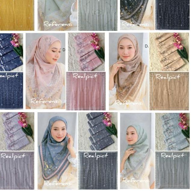 ➩ Harga Grosir Kerudung Segiempat Denai Voal Motif Voal Premium Terbaru ❀