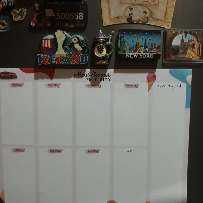

Dijual Magnetic Meal Planner Hitivity With Marker Trendi