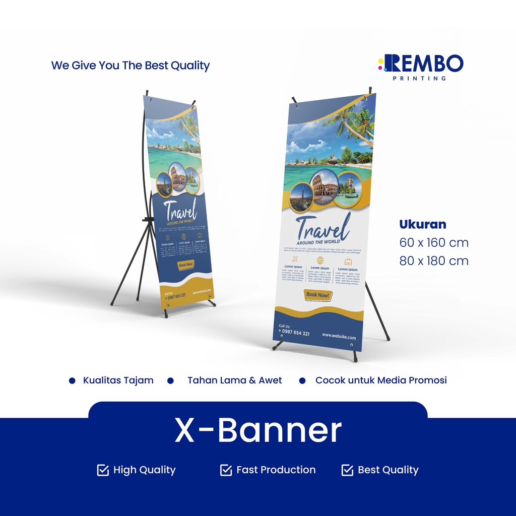 CETAK X-BANNER / STAND BANNER / STANDING BANNER MURAH