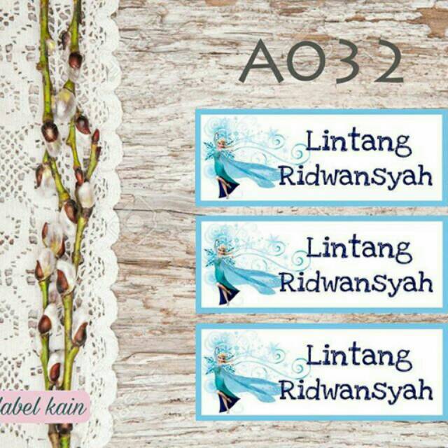 

Stiker label nama anak kain baju sekolah lucu setrika iron on