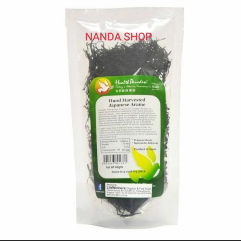 

Health paradise hand harvested japanese arame 40 g arame seaweed