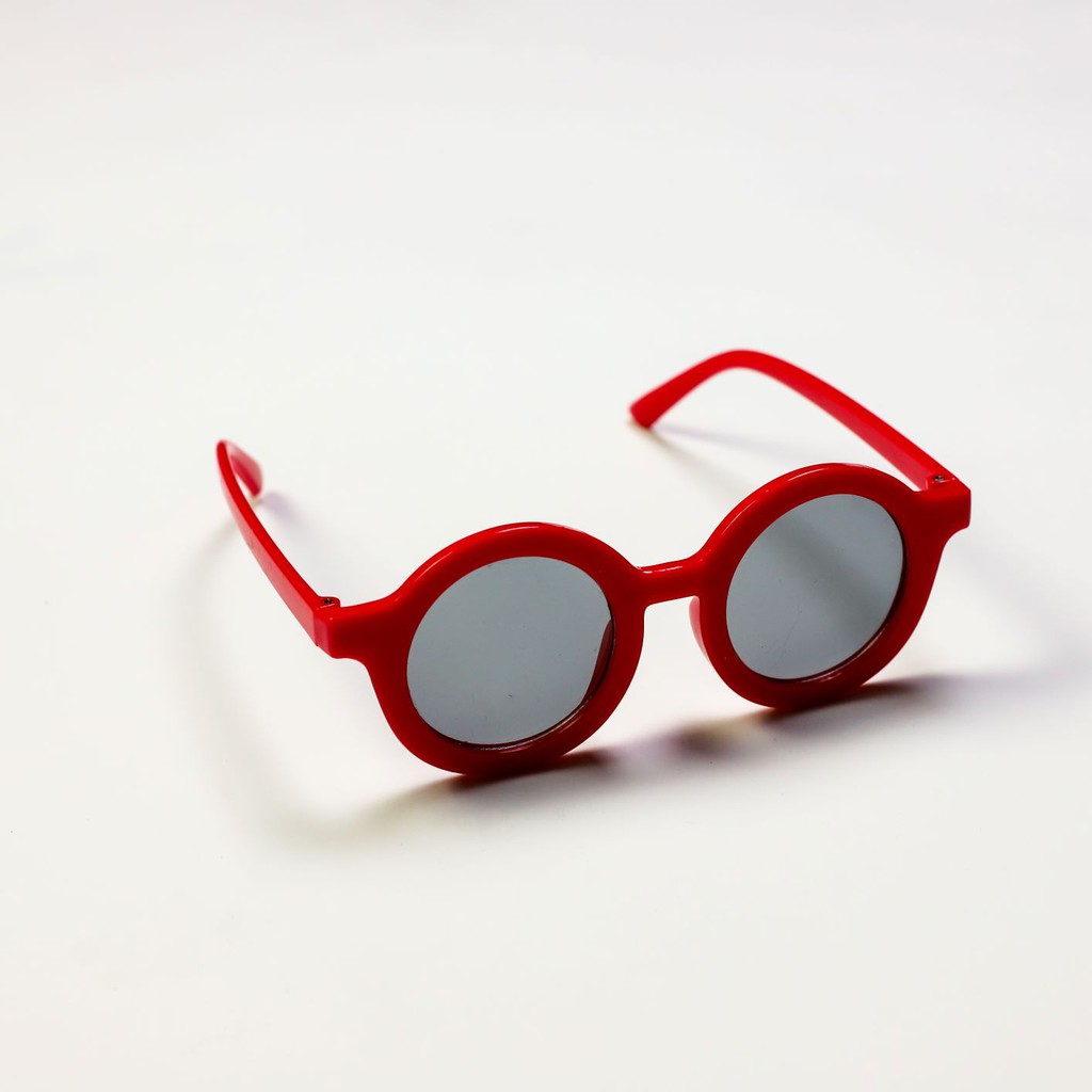 BDOSTORE | Kacamata Anak Balita O Bulat | 0 - 12 Bulan-Red