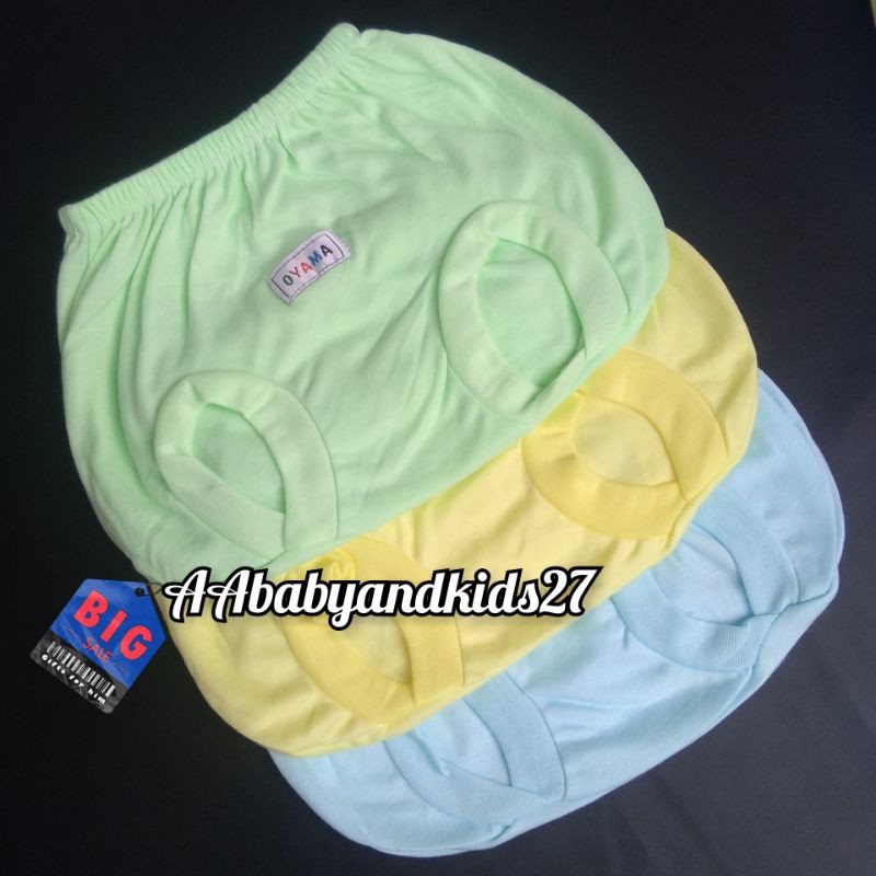 6PC Celana bayi Segi dan Pop Dasar Warna Oyama-Celana Bayi Pop dan Segi Ukuran 3-24 Bulan