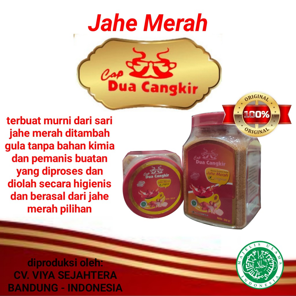 Jahe Merah Cap 2 Cangkir Jahe Serbuk Siap Seduh | Shopee