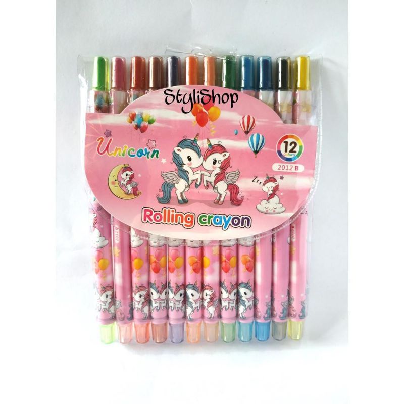 

ROLLINH CRAYON / KRAYON PUTAR ISI 12 UNICORN / KRAYON PUTAR MURAH UNICORN