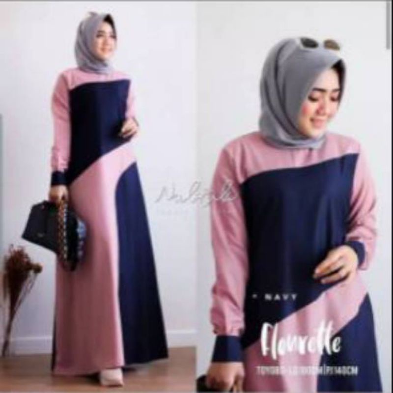 Flonrette maxi dress fashion muslim remaja wanita