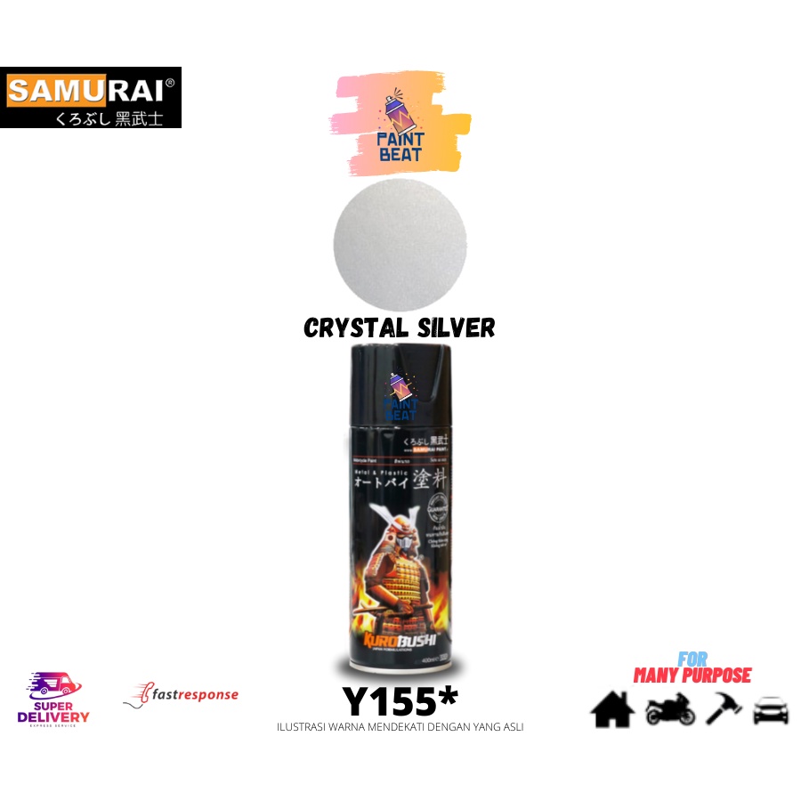 Samurai Paint Crystal Silver Yamaha #Y155 Cat Aerosol / Cat Semprot