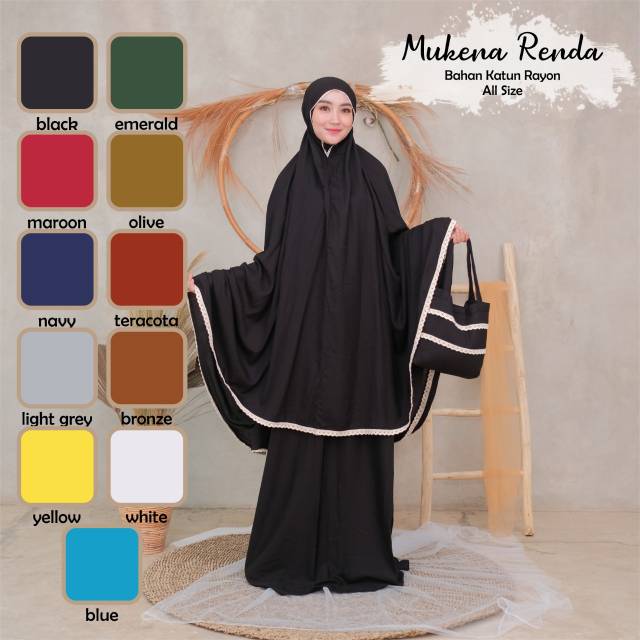 TERMURAHH!!!! MUKENA DEWASA RENDA KATUN RAYON BEST SELLER - BAHAN KATUN RAYON