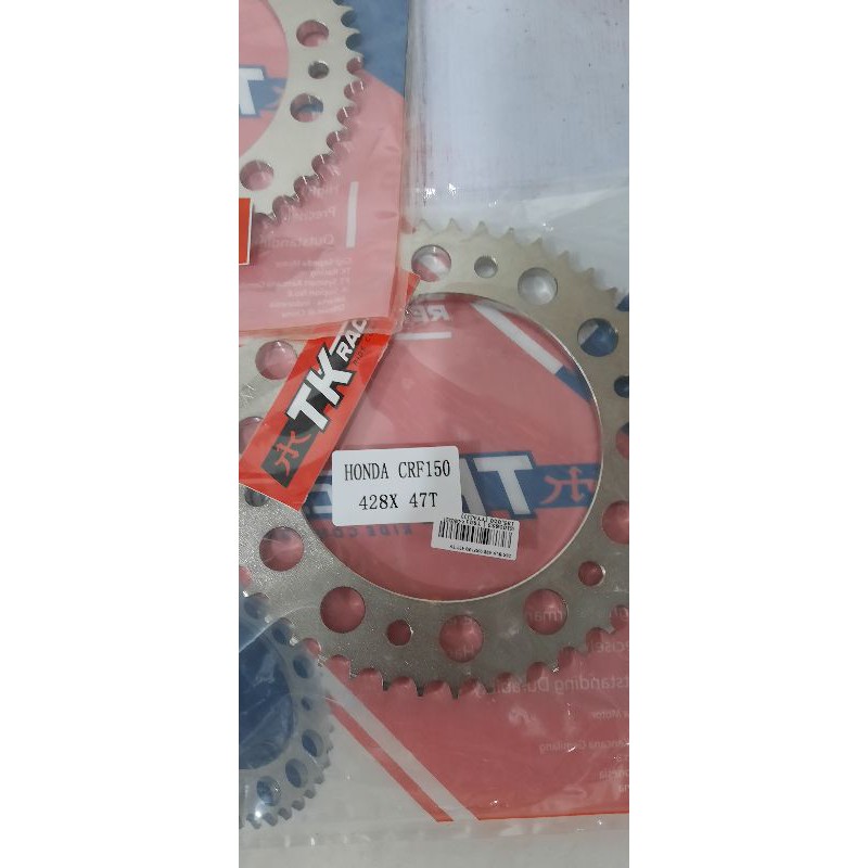 Gir Ger Sprocket Belakang Honda CRF150 - 428 - 45 - 46 - 47  - 48 - 49 - 50 - 51 - 52  - 54 - 55 T - TK Racing CRF 150-3