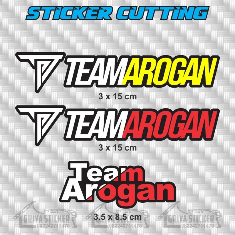 STICKER CUTTING - Stiker TEAM AROGAN