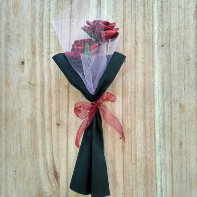 

Single bouquet/buket bunga murah/ bunga pita satin /kado wisuda murah /kado unik