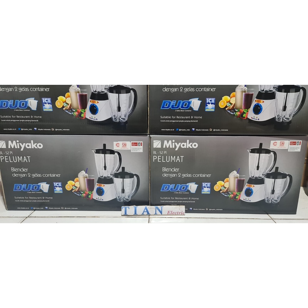 MIYAKO BL-52PI Blender Plastik 2 Gelas Container