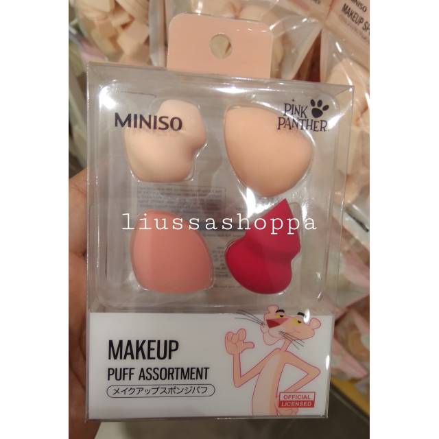 Beauty Blender Pink Panther Miniso - Pink Panther Makeup Puff Assortment