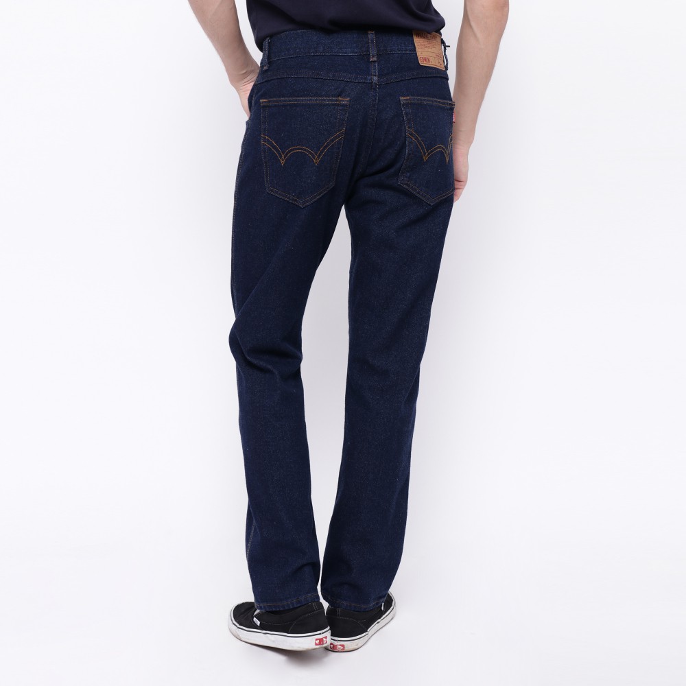 Edwin Celana Jeans  Vegas 05 Reguler Fit Pria Panjang Dark Blue