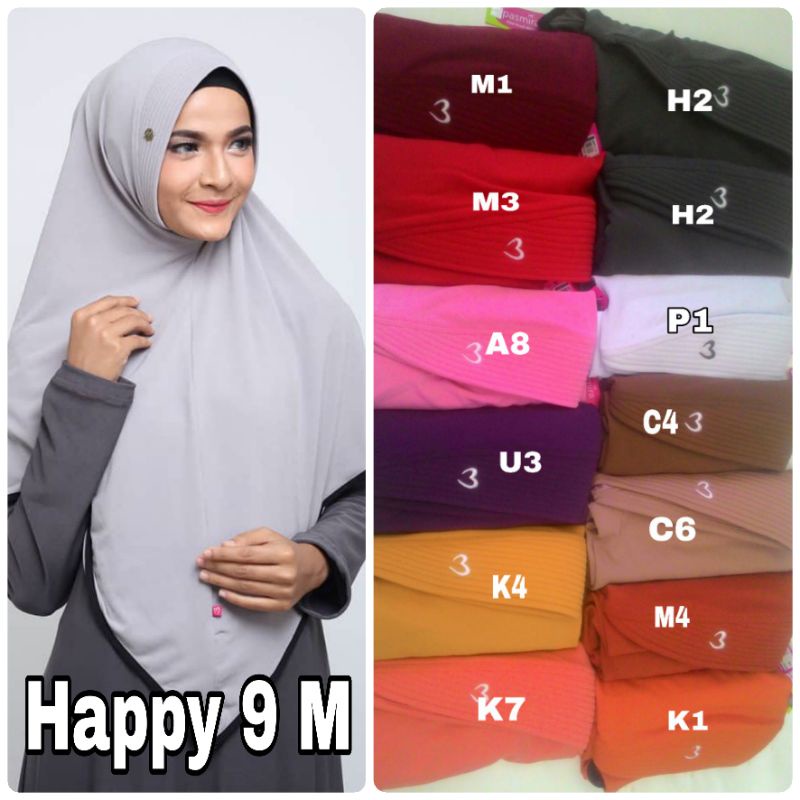 hijab instan happy 9 M pasmira
