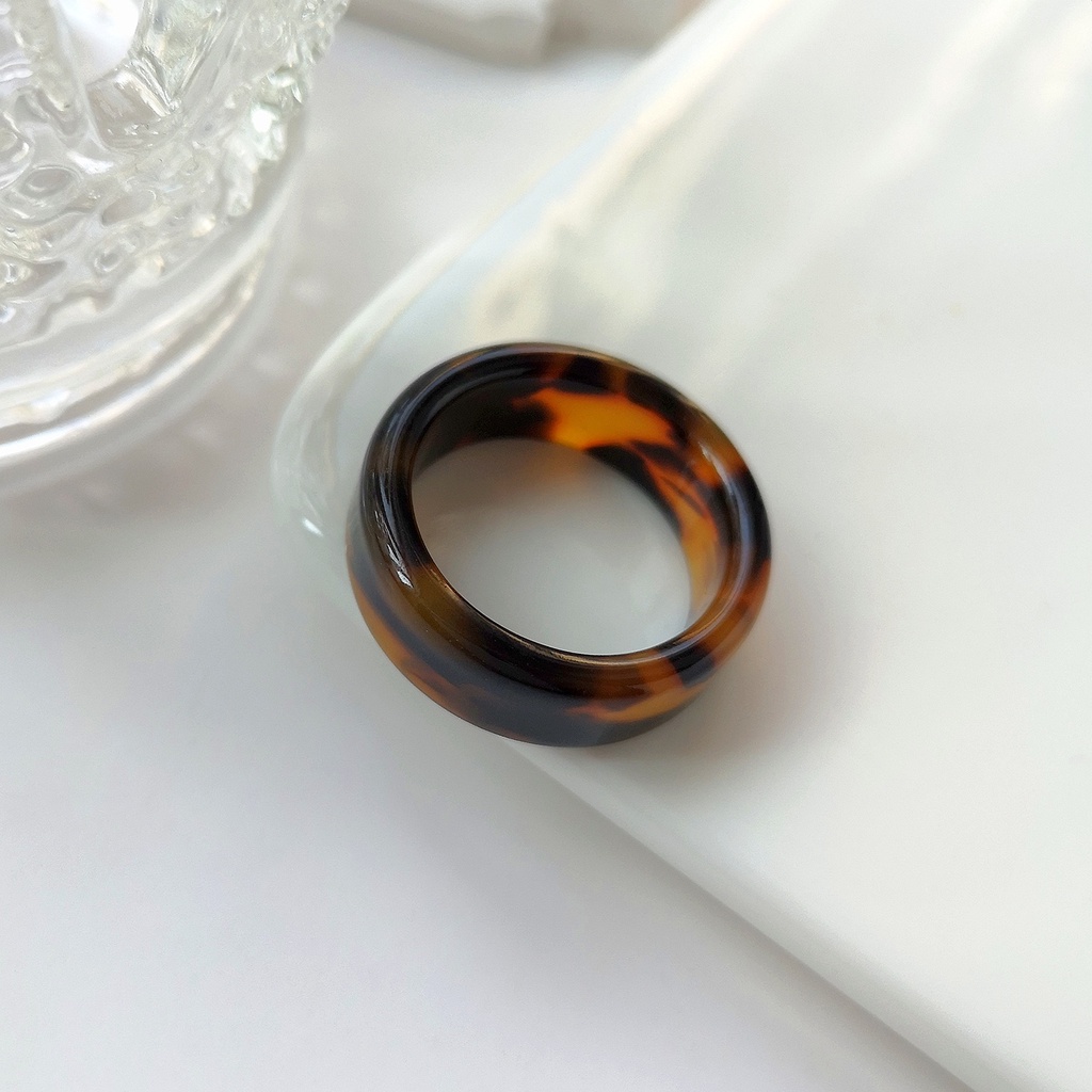 Cincin Bahan Resin Warna Permen Untuk Pria Dan Wanita